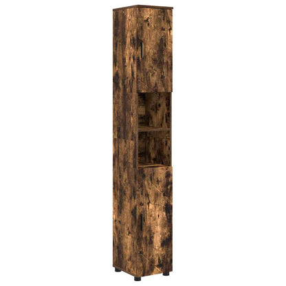vidaXL Bathroom Furniture Set 4 pcs Smoked Oak 61 x 35 x 64 cm