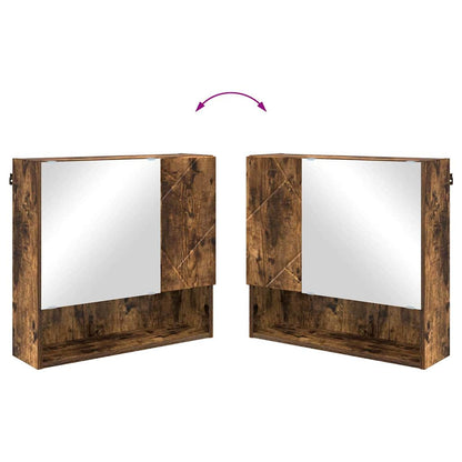 vidaXL Bathroom Furniture Set 4 pcs Smoked Oak 61 x 35 x 64 cm