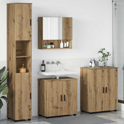 vidaXL Bathroom Furniture Set 4 pcs Artisan Oak 61 x 35 x 64 cm