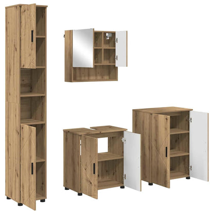 vidaXL Bathroom Furniture Set 4 pcs Artisan Oak 61 x 35 x 64 cm
