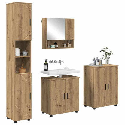vidaXL Bathroom Furniture Set 4 pcs Artisan Oak 61 x 35 x 64 cm