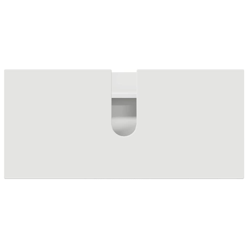 vidaXL Bathroom Furniture Set 2 pcs White Engineered Wood and Metal
