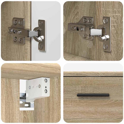 vidaXL Bathroom Furniture Set with Drawer with Shelf 2 pcs Sonoma Oak