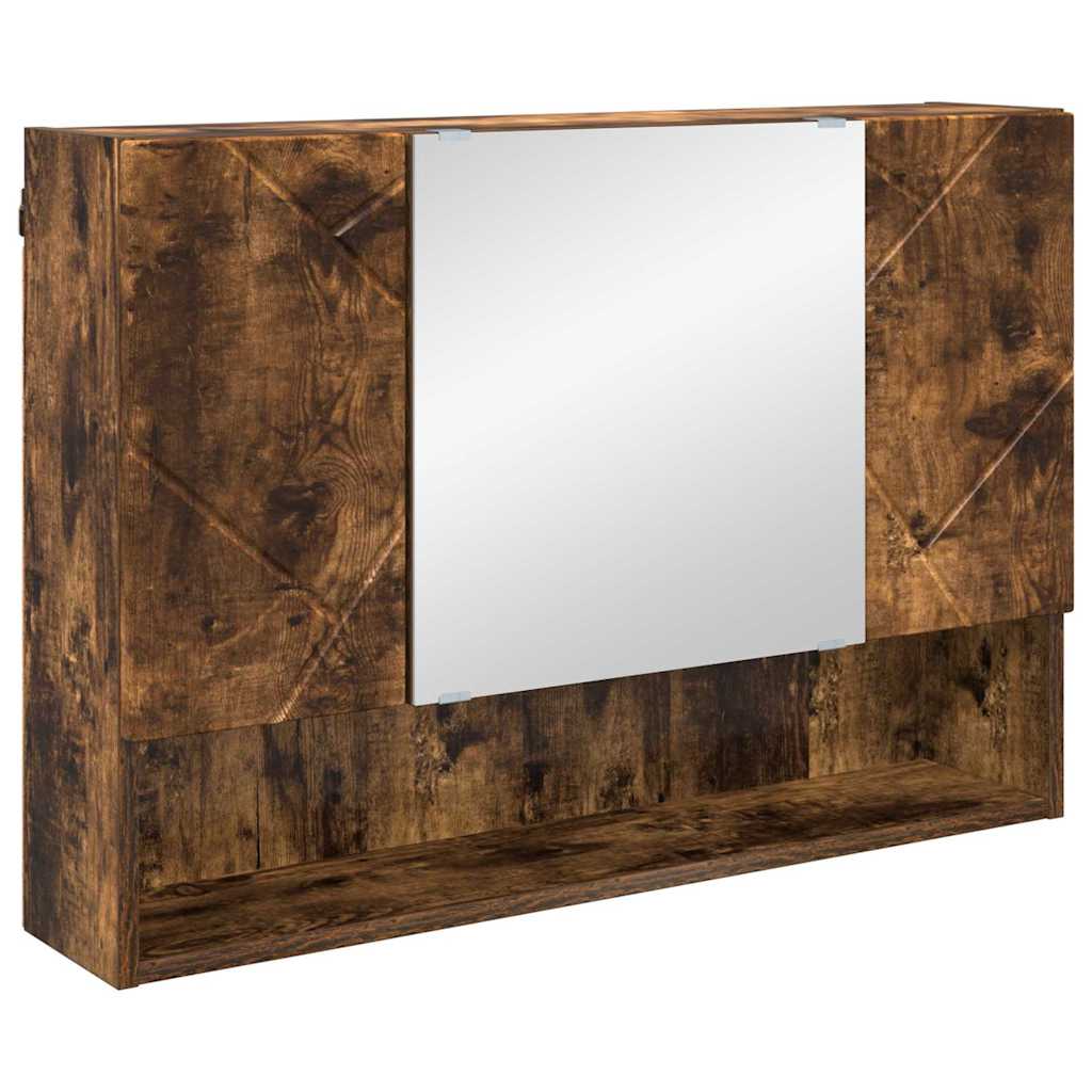 vidaXL Bathroom Furniture Set 2 pcs Smoked Oak