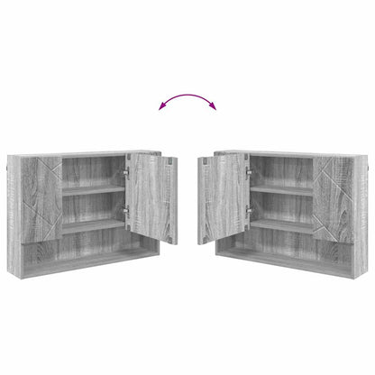 vidaXL Bathroom Furniture Set with Drawer with Shelf 2 pcs Grey Sonoma