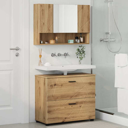 vidaXL Bathroom Furniture Set 2 pcs Artisan Oak