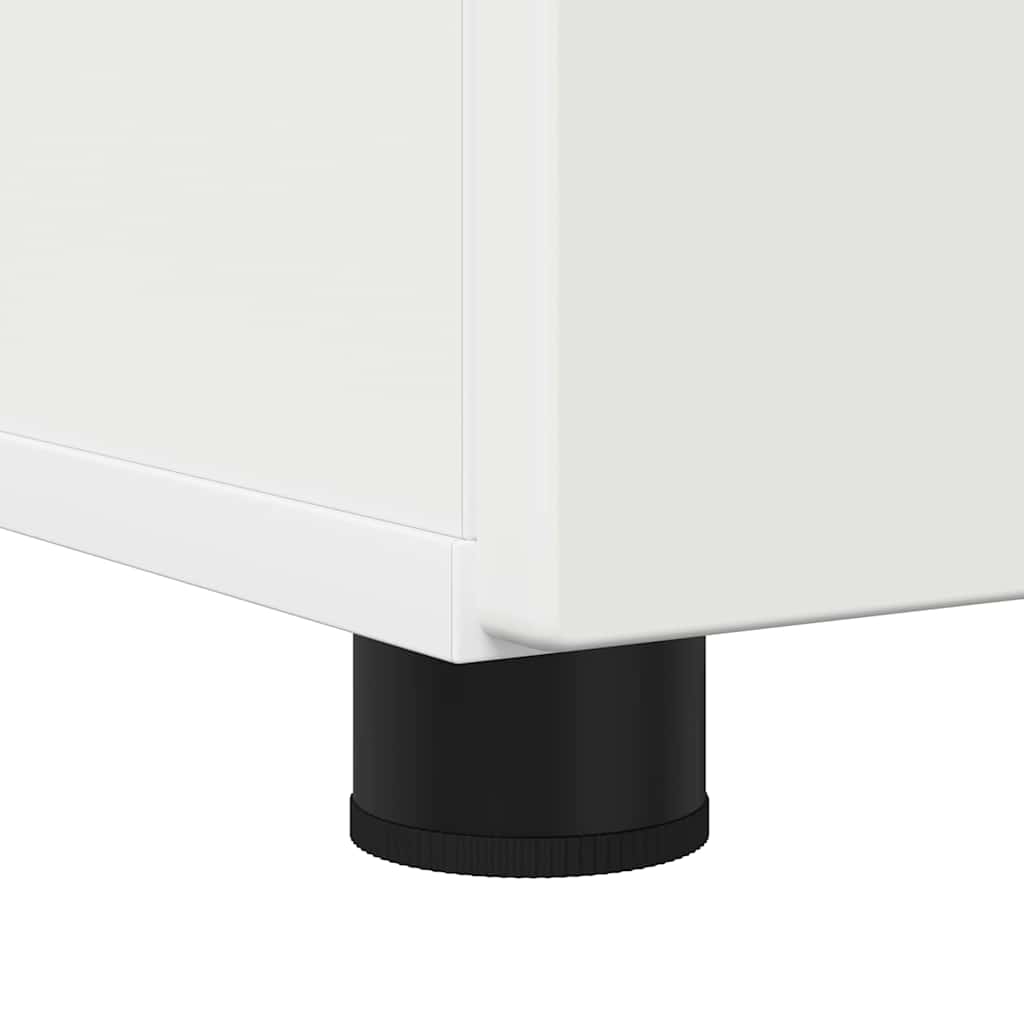 vidaXL Bathroom Furniture Set 3 pcs White Engineered Wood and Metal