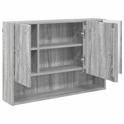 vidaXL Bathroom Furniture Set with Drawer with Shelf 3 pcs Grey Sonoma