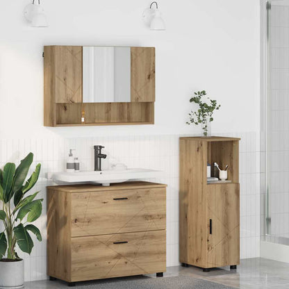 vidaXL Bathroom Furniture Set 3 pcs Artisan Oak