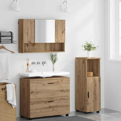 vidaXL Bathroom Furniture Set 3 pcs Artisan Oak