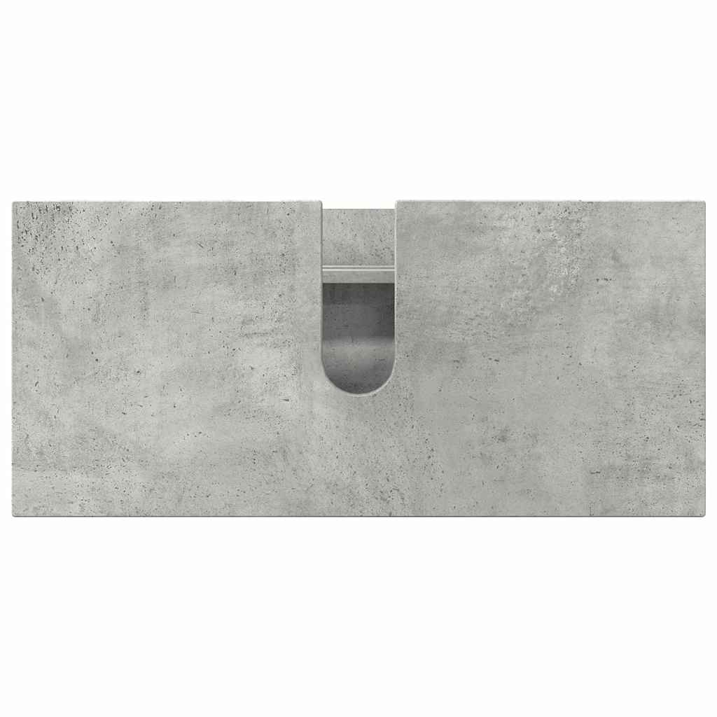vidaXL Bathroom Furniture Set with Drawer 3 pcs Concrete Grey