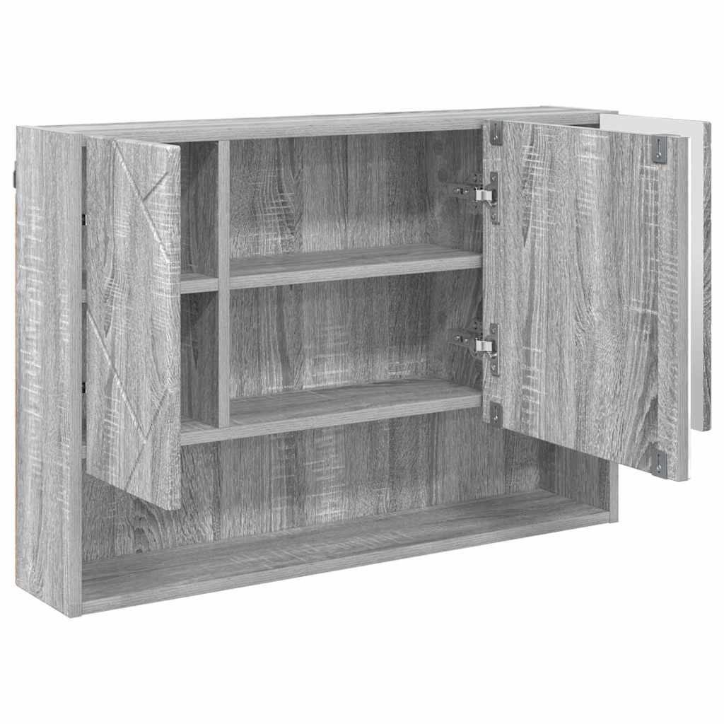 vidaXL Bathroom Furniture Set with Drawer with Shelf 3 pcs Grey Sonoma