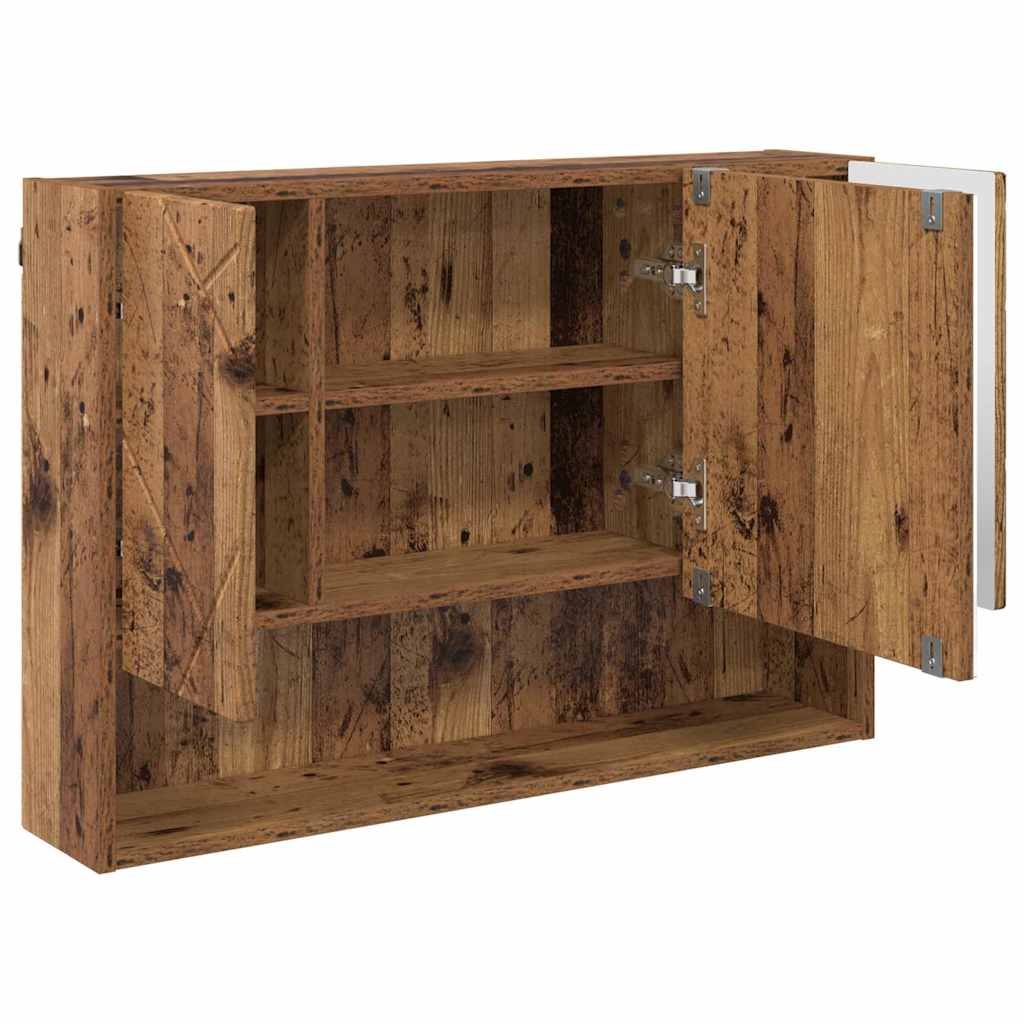 vidaXL Bathroom Furniture Set 3 pcs Old Wood Engineered Wood and Metal