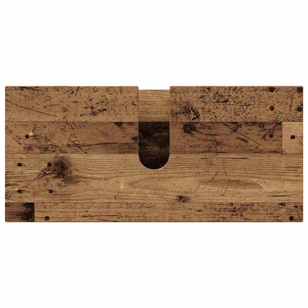 vidaXL Bathroom Furniture Set 3 pcs Old Wood Engineered Wood and Metal