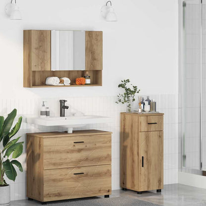 vidaXL Bathroom Furniture Set 3 pcs Artisan Oak