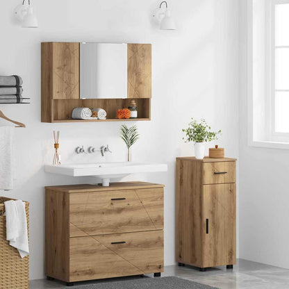 vidaXL Bathroom Furniture Set 3 pcs Artisan Oak