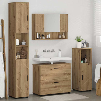 vidaXL Bathroom Furniture Set 4 pcs Artisan Oak