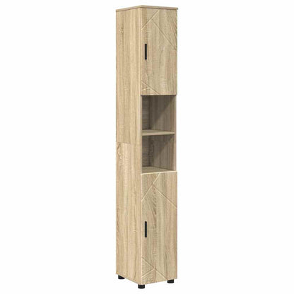 vidaXL Bathroom Furniture Set with Drawer with Shelf 4 pcs Sonoma Oak