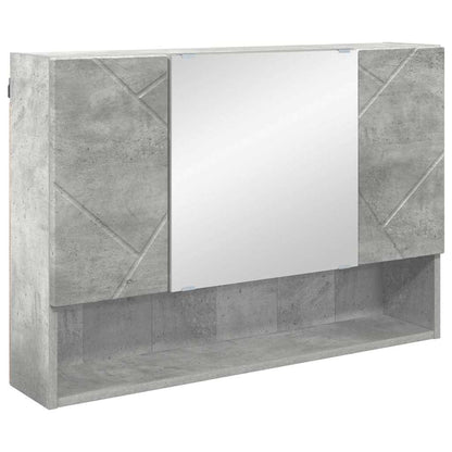 vidaXL Bathroom Furniture Set with Drawer 4 pcs Concrete Grey