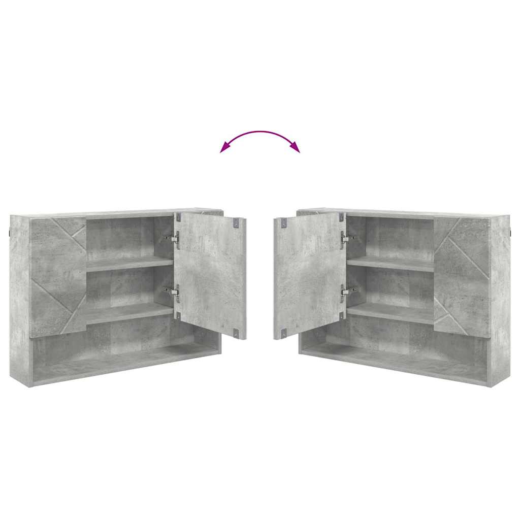 vidaXL Bathroom Furniture Set with Drawer 4 pcs Concrete Grey