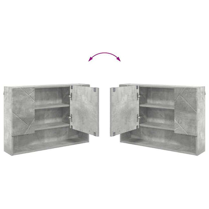 vidaXL Bathroom Furniture Set with Drawer 4 pcs Concrete Grey