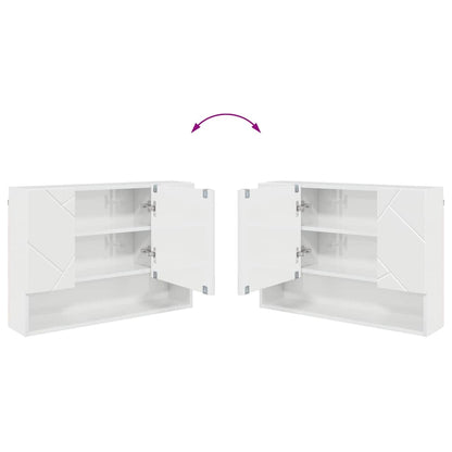 vidaXL Bathroom Furniture Set with Drawer 4 pcs High Gloss White