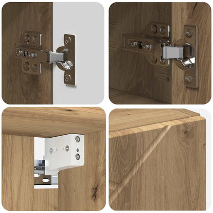 vidaXL Bathroom Furniture Set 4 pcs Artisan Oak