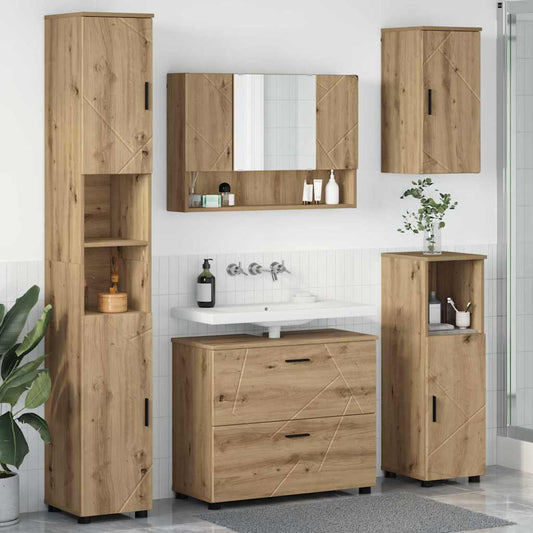 vidaXL Bathroom Furniture Set 5 pcs Artisan Oak