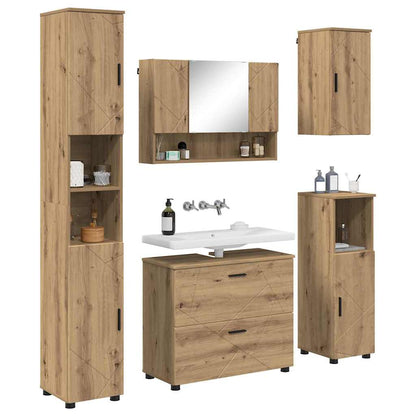 vidaXL Bathroom Furniture Set 5 pcs Artisan Oak