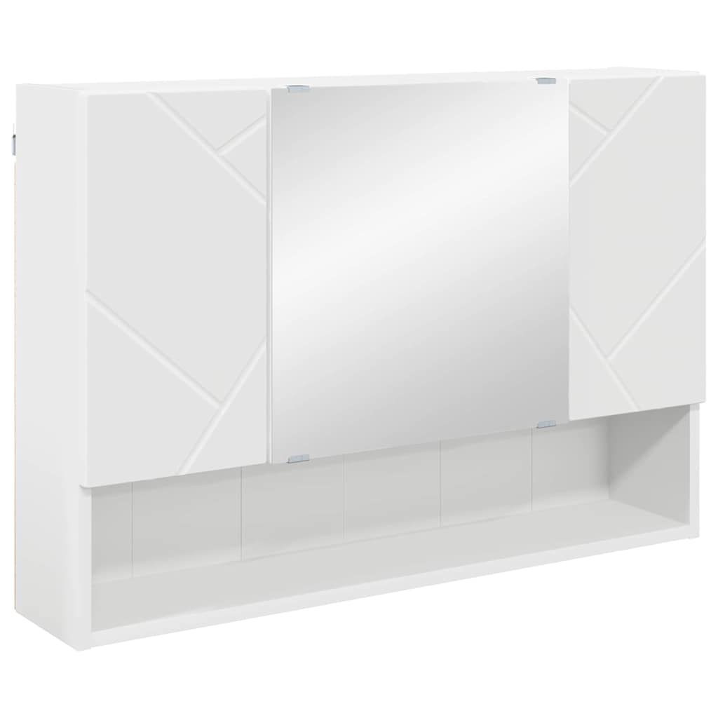 vidaXL Bathroom Furniture Set 5 pcs White Engineered Wood and Metal
