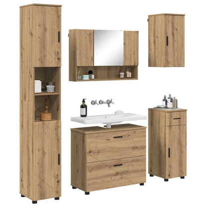vidaXL Bathroom Furniture Set 5 pcs Artisan Oak