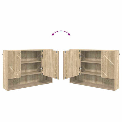 vidaXL Bathroom Furniture Set with Drawer with Shelf 4 pcs Sonoma Oak