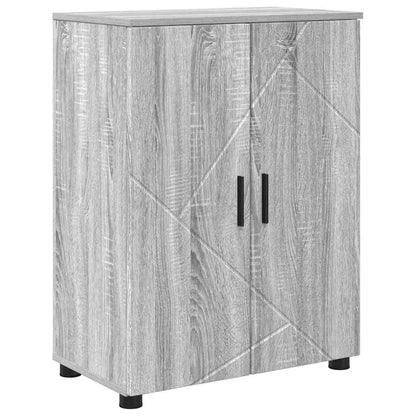 vidaXL Bathroom Furniture Set with Drawer with Shelf 4 pcs Grey Sonoma