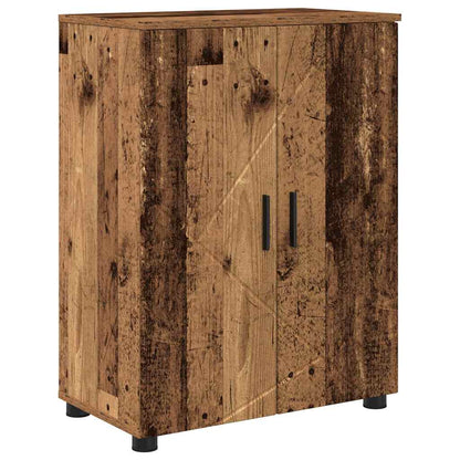 vidaXL Bathroom Furniture Set 4 pcs Old Wood Engineered Wood and Metal