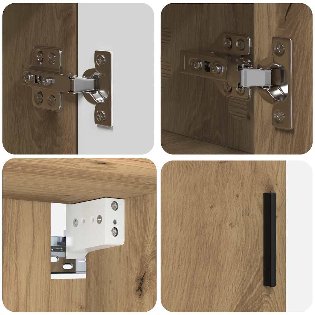 vidaXL Bathroom Furniture Set 4 pcs Artisan Oak