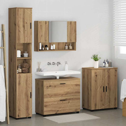 vidaXL Bathroom Furniture Set 4 pcs Artisan Oak