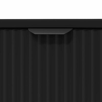 vidaXL Bathroom Furniture Set 2 pcs Black Engineered Wood and Metal