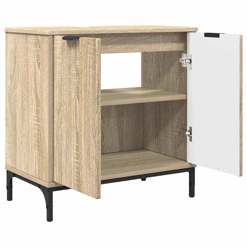 vidaXL Bathroom Furniture Set with Drawer with Shelf 2 pcs Sonoma Oak