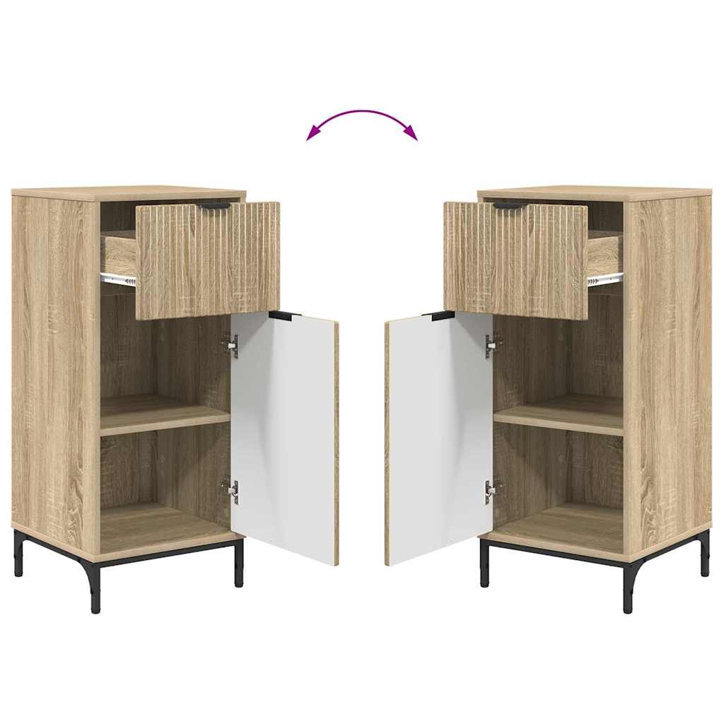 vidaXL Bathroom Furniture Set with Drawer with Shelf 2 pcs Sonoma Oak
