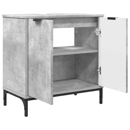 vidaXL Bathroom Furniture Set with Drawer 2 pcs Concrete Grey