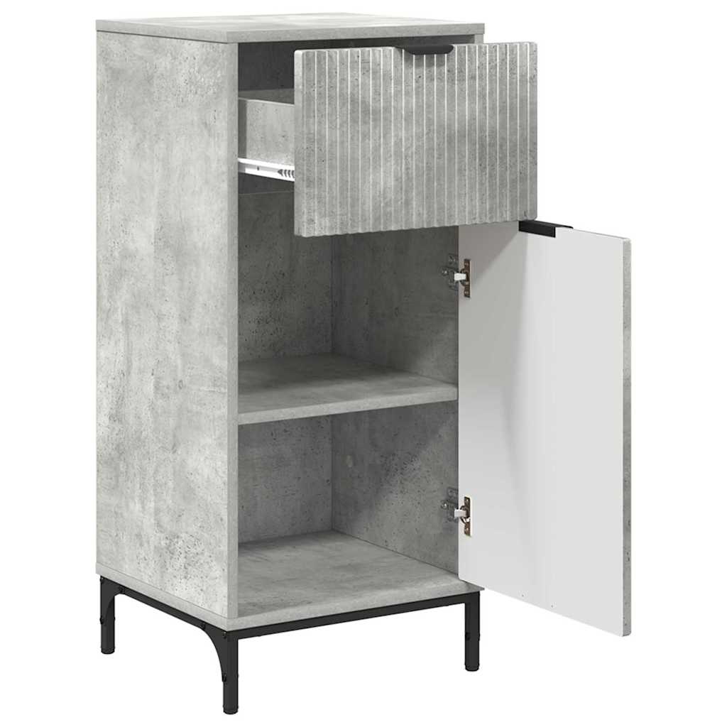 vidaXL Bathroom Furniture Set with Drawer 2 pcs Concrete Grey