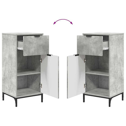 vidaXL Bathroom Furniture Set with Drawer 2 pcs Concrete Grey