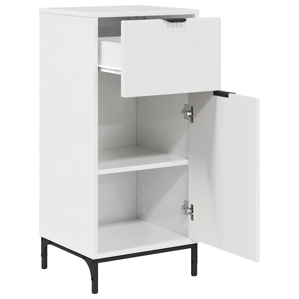 vidaXL Bathroom Furniture Set with Drawer 2 pcs High Gloss White