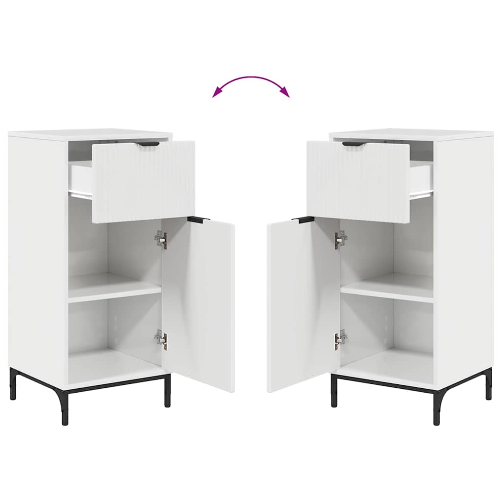vidaXL Bathroom Furniture Set with Drawer 2 pcs High Gloss White