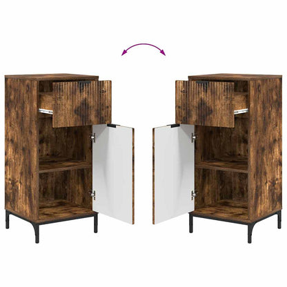 vidaXL Bathroom Furniture Set with Drawer with Shelf 2 pcs Smoked Oak
