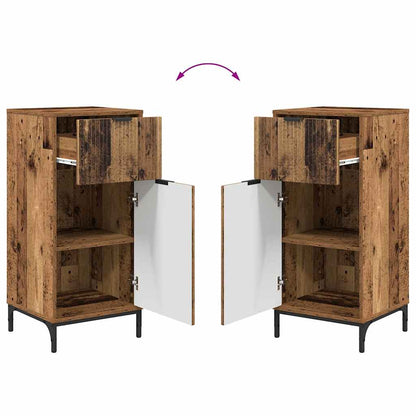 vidaXL Bathroom Furniture Set 2 pcs Old Wood Engineered Wood and Metal