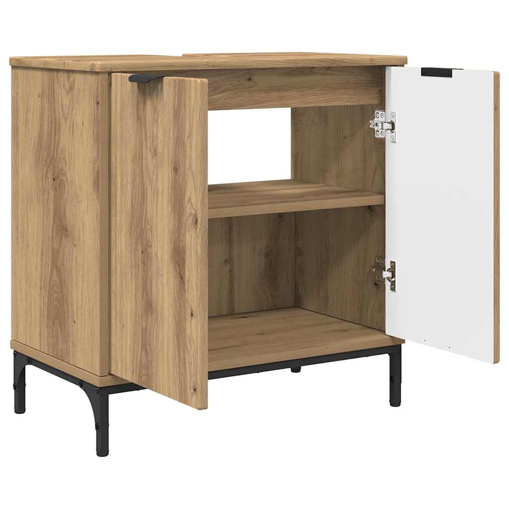 vidaXL Bathroom Furniture Set with Drawer with Shelf 2 pcs Artisan Oak