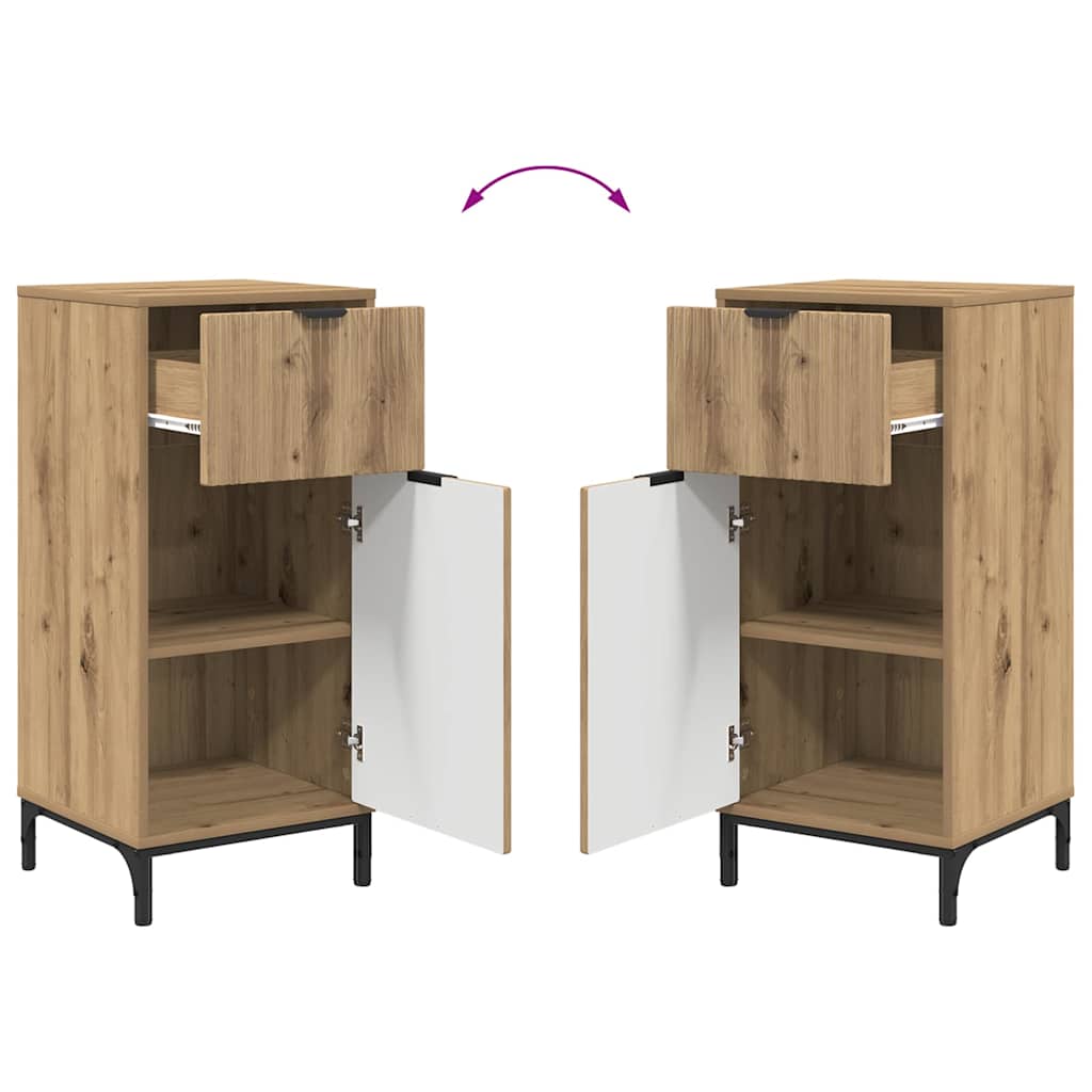 vidaXL Bathroom Furniture Set with Drawer with Shelf 2 pcs Artisan Oak