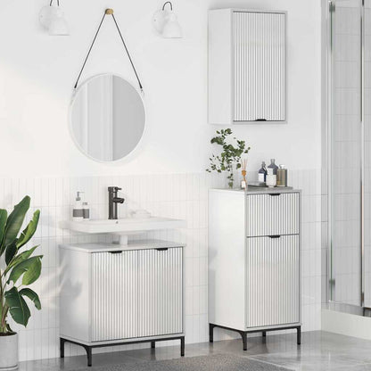 vidaXL Bathroom Furniture Set 3 pcs High gloss white Engineered wood