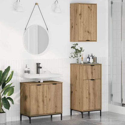 vidaXL Bathroom Furniture Set 3 pcs Artisan Oak